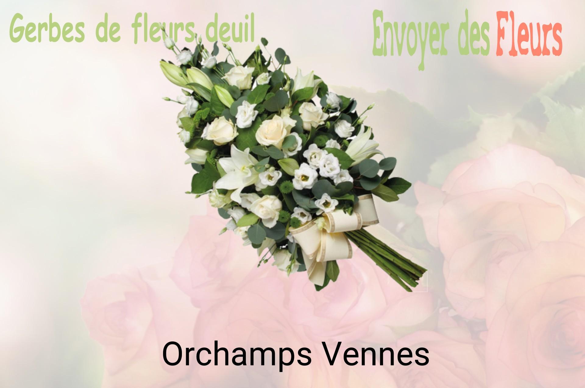 Gerbe de fleurs de deuil livrée à Orchamps-Vennes
